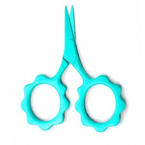 Mini ciseaux de broderie Tournesol Rouge et Bleu Aqua Vert, lames en acier inoxydable, pour droitiers, à effiler, manche court - Product Image 3