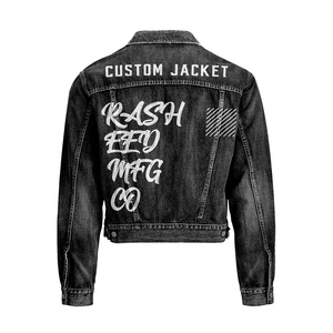 Veste en jean premium avec design moderne à boutons sur le devant, logo personnalisé, marque privée, fabricant et fournisseur de vêtements en gros OEM - Product Image 6