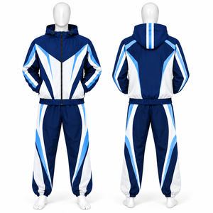Ensemble deux pièces pour homme, coupe-vent d'automne léger, respirant, réversible et écologique, pantalon de jogging sur mesure - Product Image 4