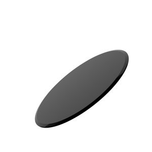 Piano del Tavolo Rotondo in Vetro Nero da 38,6 Pollici, Spessore 1/2 Pollice, Bordo Smussato Lucidato, Vetro Temperato (Vecchio SKU W1265118652) - Product Image 1