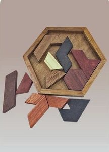 Rompecabezas Tangram Cuadrado de Madera al por Mayor |   Juguete Educativo Ecológico Hecho a Mano para Decoración de Mesa de Bienvenida - Product Image 2