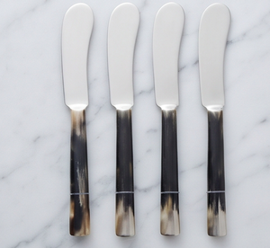 Ensemble de 4 couteaux à fromage en acier inoxydable avec manche moucheté foncé, outils pour plancher le fromage, pour une utilisation en cuisine - Product Image 1