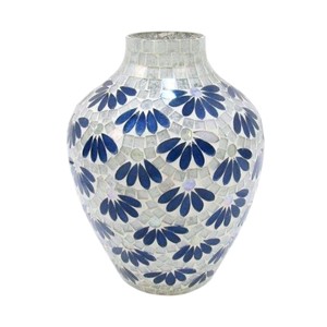 Vase en nacre résineuse imperméable, fait main, durable, pour intérieur et extérieur - Product Image 1