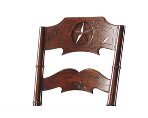 Chaises de salle à manger traditionnelles françaises en noyer avec dossier en échelle - Meubles de salle à manger - Product Image 2