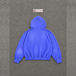 Sudadera con capucha morada oversize para hombre, de forro polar, con estampado casual de otoño, manga regular, estampado por sublimación, ajuste holgado, estilo Drop Sh - Product Image 6