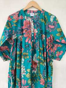 Designer 100% Pure Cotton Bohemian <b>Dress</b> for Women Fancy Floral Printed Bulk <b>Maxi</b> <b>Dress</b> Fit and Flare Casual Beachwear Outfits - Product Image 4