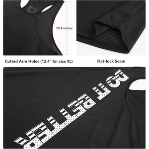 Débardeurs pour hommes à séchage rapide en Spandex/Coton tricoté, col en V, style streetwear, personnalisables pour la gym et l'entraînement - Product Image 6