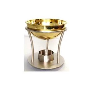 Lavie Creations Handcrafted Luxury Gold Metal Incense Burner Tealight Candle Holder Minimalist Aromatherapy <b>Wax</b> <b>Melt</b> Warmer - Product Image 2