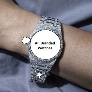 Montre mécanique personnalisée de luxe pour homme, étanche, style hip-hop, avec cadran en verre analogique et moissanite VVS couleur D en acier inoxydable - Product Image 3