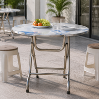 Table ronde pliante portable en gros pour événements extérieurs, mariages, réceptions et traiteur