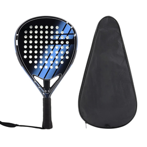 Raquette de paddle Flyingkick Enterprises FK-610 en forme de larme, en cuir, avec surgrip en fibre de carbone, écologique, professionnelle, intermédiaire - Product Image 1