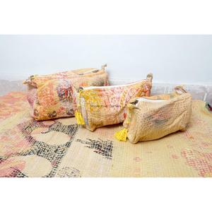 New Indian Handmade Cotton Kantha pouch Bag for Women patchwork Designer pouch set of 3 for makeup organizer for travelling - Product Image 3