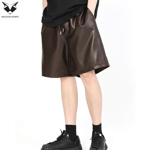 Pantalones Cortos de Lona y Cuero Ecológicos de Primera Calidad, Último Diseño, Precio al por Mayor, Ligeros, Casuales, para Club, Elegantes y Cómodos - Product Image 4