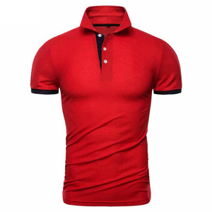 Camiseta de punto sólida para hombre, corte regular, con botones, cuello cerrado, 100% algodón, transpirable y cómoda, polos para hombre - Product Image 4