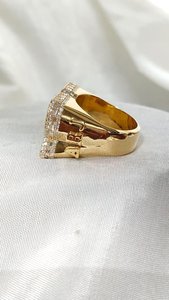VVS Moissanite Diamond Personalized 925 Sterling Silver Iced Out Rhodium Plated Hip Hop Men's Custom Baguette <b>Statement</b> <b>Ring</b> - Product Image 5