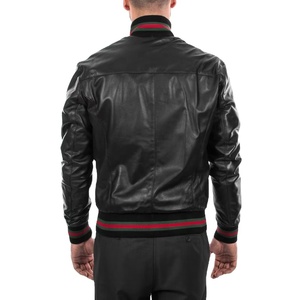 <b>Plus</b> <b>Size</b> Black Sheepskin Leather Motorcycle <b>Jacket</b> – Winter Biker Style OEM ODM Wholesale Supplier - Product Image 4