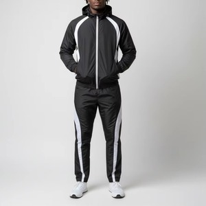 Conjunto Deportivo Cortavientos de Verano para Hombre, Corte Regular, Estilo Urbano, Ecológico, Transpirable, Pantalones Cortos con Cintura Elástica y Cordón Ajustable - Product Image 1