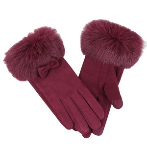 Custom Women's Wool Cuff Winter <b>Gloves</b> | <b>Touchscreen</b> Casual Warm Knit Cuff <b>Gloves</b> | Thermal Cold Weather Fashion OEM ODM - Product Image 2