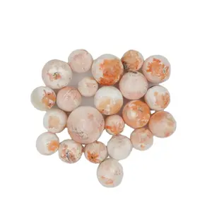 Sfera di Scolecite rosa sfere di cristallo lucidate a mano Semi preziose guarigione naturale decorazione della casa pietra preziosa sfera di Scolecite rosa