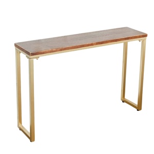 Mesa Consola Creativa con Marco de Acero Inoxidable Dorado y Tapa de Vidrio Templado de Dos Niveles, Rectangular, para Entrada, Sofá o Decoración - Product Image 3