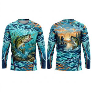 Camiseta de Pesca Personalizada con Sublimación Completa, Uniforme de Pesca de Manga Larga, Ropa Deportiva para Pesca al Aire Libre - Product Image 4