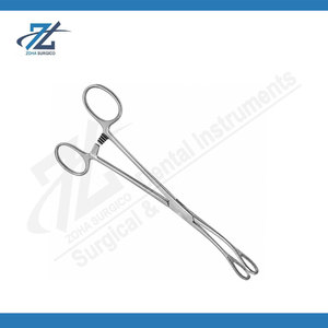Pinces à éponges en acier inoxydable, pinces chirurgicales droites et courbées à pointe annulaire, ensemble d'instruments pour usage hospitalier - Product Image 3