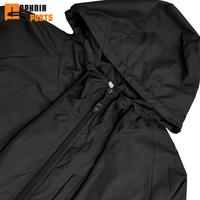 Chaqueta Deportiva Personalizada con Capucha, Pedrería, Cierre, Ligera, de Nailon, para Hombre, Talla Grande, Corte Regular, Cortavientos de Invierno