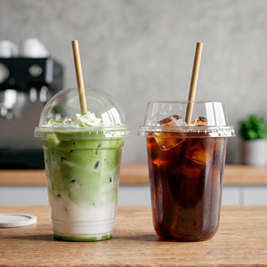 Clear <b>Plastic</b> <b>Cup</b> with Lid for Cold Beverage 95mm PP/PET Disposable <b>Cups</b> for Tea Coffee - Product Image 1