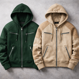 Sweat à capuche unisexe en molleton épais 100 % coton, séchage rapide, écologique, mode hiver, logo brodé et gaufré, broderie 3D - Product Image 2
