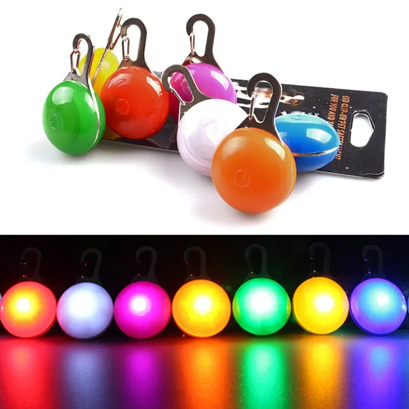 Dismountable Silicone Dog Circle Rounded Colorful Led Accessories For Dog