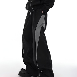 Conjunto Deportivo de Hombre de Alta Calidad, Chaqueta Cortavientos y Pantalones con Capucha, Tejido Transpirable, para Correr, Tallas Grandes, Ropa Casual Urbana, OEM - Product Image 2
