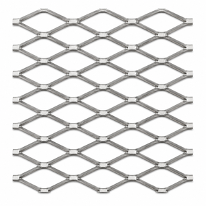 Silver Anodized Aluminum Expanded Metal Mesh for Architectural Facade and Sunshade Screens Exterior Building Facade Cladding - Product Image 1