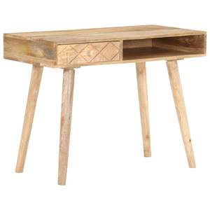 Table de maquillage en bois de manguier naturel massif de taille moyenne - Product Image 2
