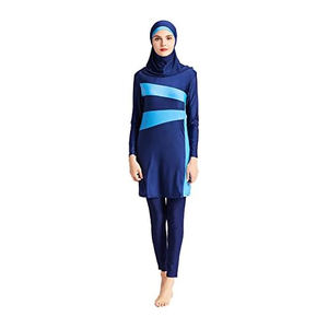 Maillot de bain islamique personnalisé pour femme, prêt pour la plage, avec haut de maillot de bain à longueur étendue, pantalon de bain long et couvre-tête modeste - Product Image 5