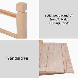 Replace 50941446 <b>Small</b> Anticorrosive Burlywood Wooden Landscape Bridge for Courtyard Outdoor Garden Ornaments - Product Image 2