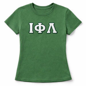 T-Shirt vert émeraude de la sororité Iota Phi Lambda, vêtements à lettres grecques, t-shirt décontracté à manches courtes pour femmes, cadeau - Product Image 3
