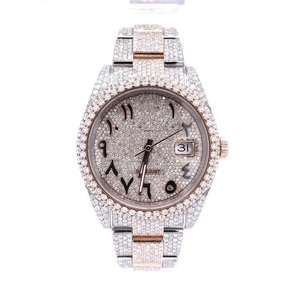 iced Out Moissanite Diamond Mechanical Watch Stainless Steel Band Sapphire Crystal Dial Alarm Unisex Hip Hop Sport Style - Product Image 4