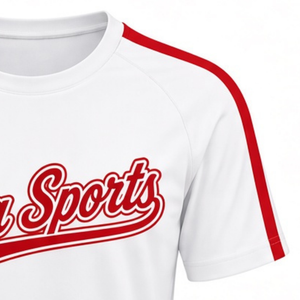 Maillot de sport blanc et rouge à manches courtes pour équipe, tenue athlétique, entraînement, compétition, uniforme de performance - Product Image 5