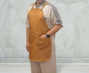 Cafe Staff Custom Logo Bulk Wholesale Supplier Durable Adjustable Leather <b>Apron</b> for <b>BBQ</b> LPN-0275 - Product Image 2
