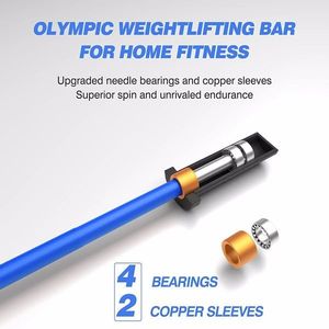 For Olympic 4Ft Solid Iron Fitness Barbells Weightlifting Barbell with Bar Plates - Product Image 3