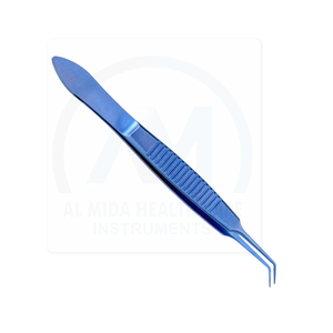 Pinces à ligature angulaires bleues en acier inoxydable, instrument chirurgical certifié CE, outil de micro-suture ophtalmique de classe I, manuel - Product Image 3