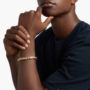 Pulsera de Cadena Bizantina de 8 Pulgadas para Hombre en Oro Amarillo - Product Image 2