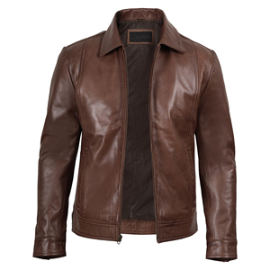 In-Stock Items Factory Direct Sales Spring Autumn Fashion Sports <b>Sheepskin</b> <b>Jacket</b> Unisex Genuine Leather Plain Dyed Waterproof - Product Image 3