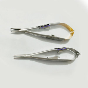Pinzas Portaagujas Castroviejo de 14 cm, Instrumentos Dentales de Ortodoncia, Punta Recta, Punta Curva, Con o sin Bloqueo - Product Image 6