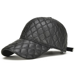 Gorras de Béisbol 2026 Primavera, Cuero Genuino de Piel de Oveja, 55-61CM, Gorras Negras para Hombre, Estilo Casual Urbano, Gorras Dad Hat - Product Image 1