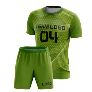 Uniforme de Fútbol de Primera Calidad, Jersey con Cuello Redondo y Pantalones Cortos, 100% Poliéster, Estampado Digital con Letras en la Parte Delantera, Secado Rápido, Último Diseño - Product Image 2