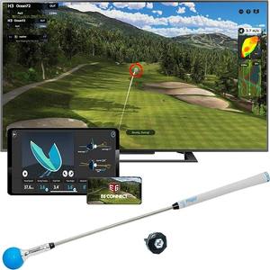 Nouvelle Offre : Simulateur de Golf Ultimate Studio Package, Moniteur Radar Double avec Entraînement de Vitesse, Écran d'Impact, HD - Product Image 2