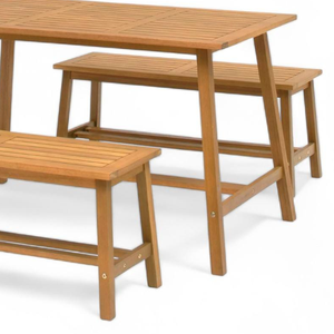 Mesa de Centro de Madera Maciza para Exterior, Diseño Minimalista Marrón con Estructura de Madera de Teca para Decoración del Hogar - Product Image 5