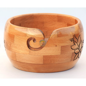 Cuenco de Hilo de Madera Estilo Antiguo, de Teca Pulida Jali, con Decoración Tallada Ovalada, Soporte para Regalos, Hogar, Cocina, Animal, de AYAANS - Product Image 4