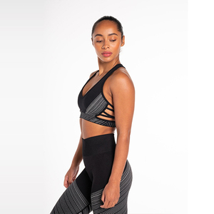 Soutien-gorge d'entraînement personnalisé, uni, respirant, sans armatures, en dentelle, en Spandex/Nylon, avec bonnets, idéal pour l'été et la gym, vente en gros OEM, le plus vendu - Product Image 6